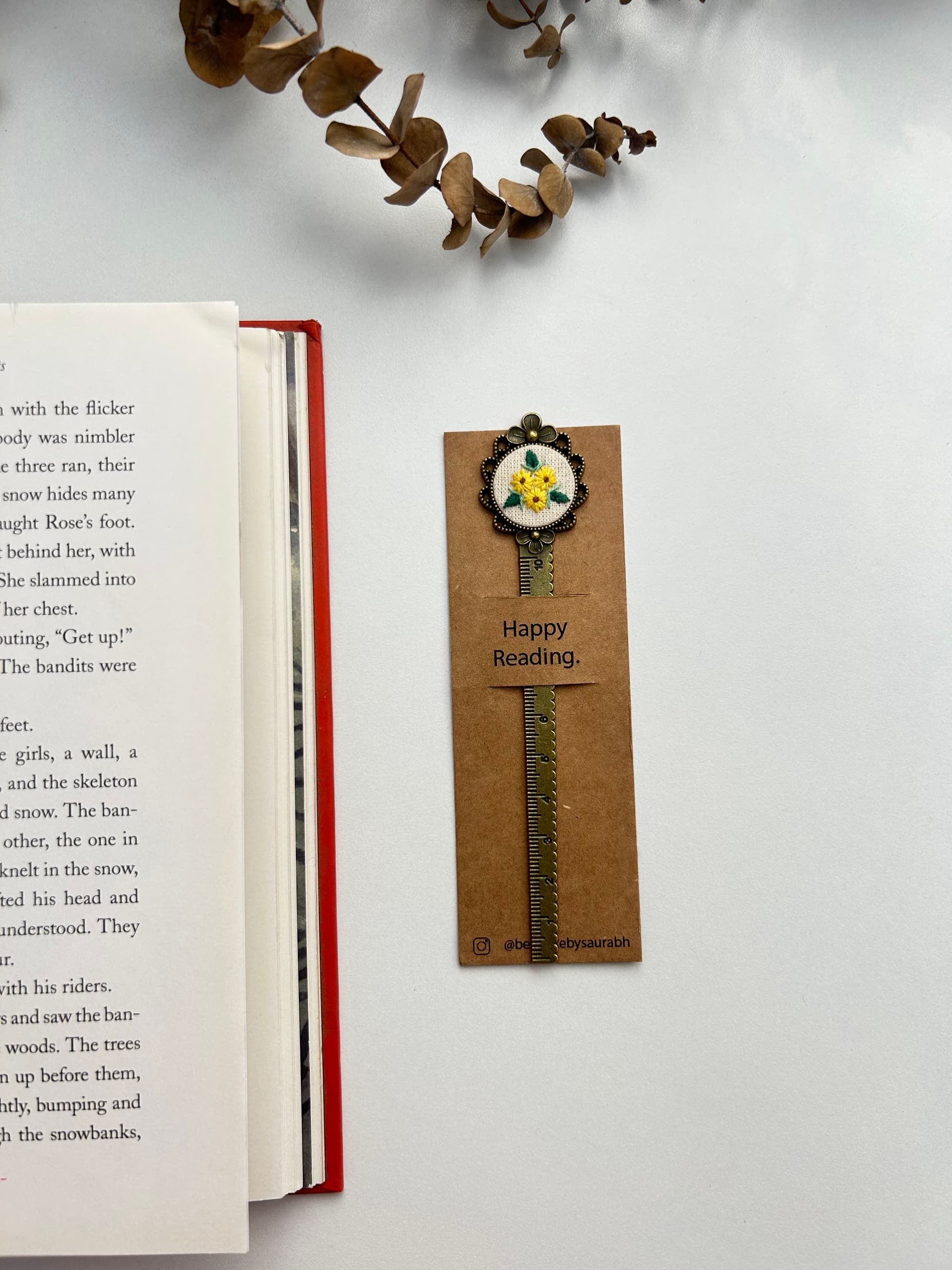 Sunflower scale bookmark