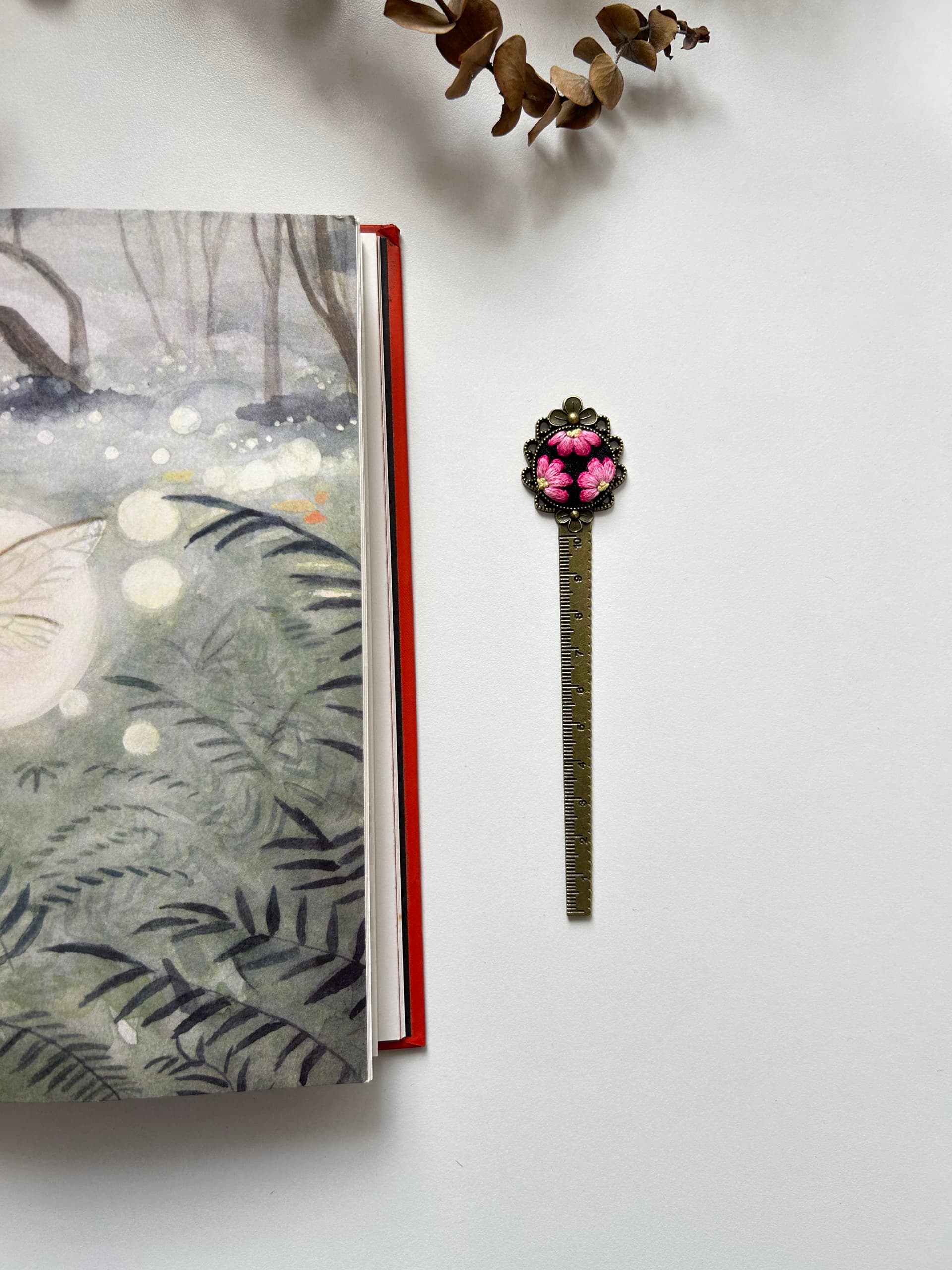 Shaded flower scale bookmark  view 3