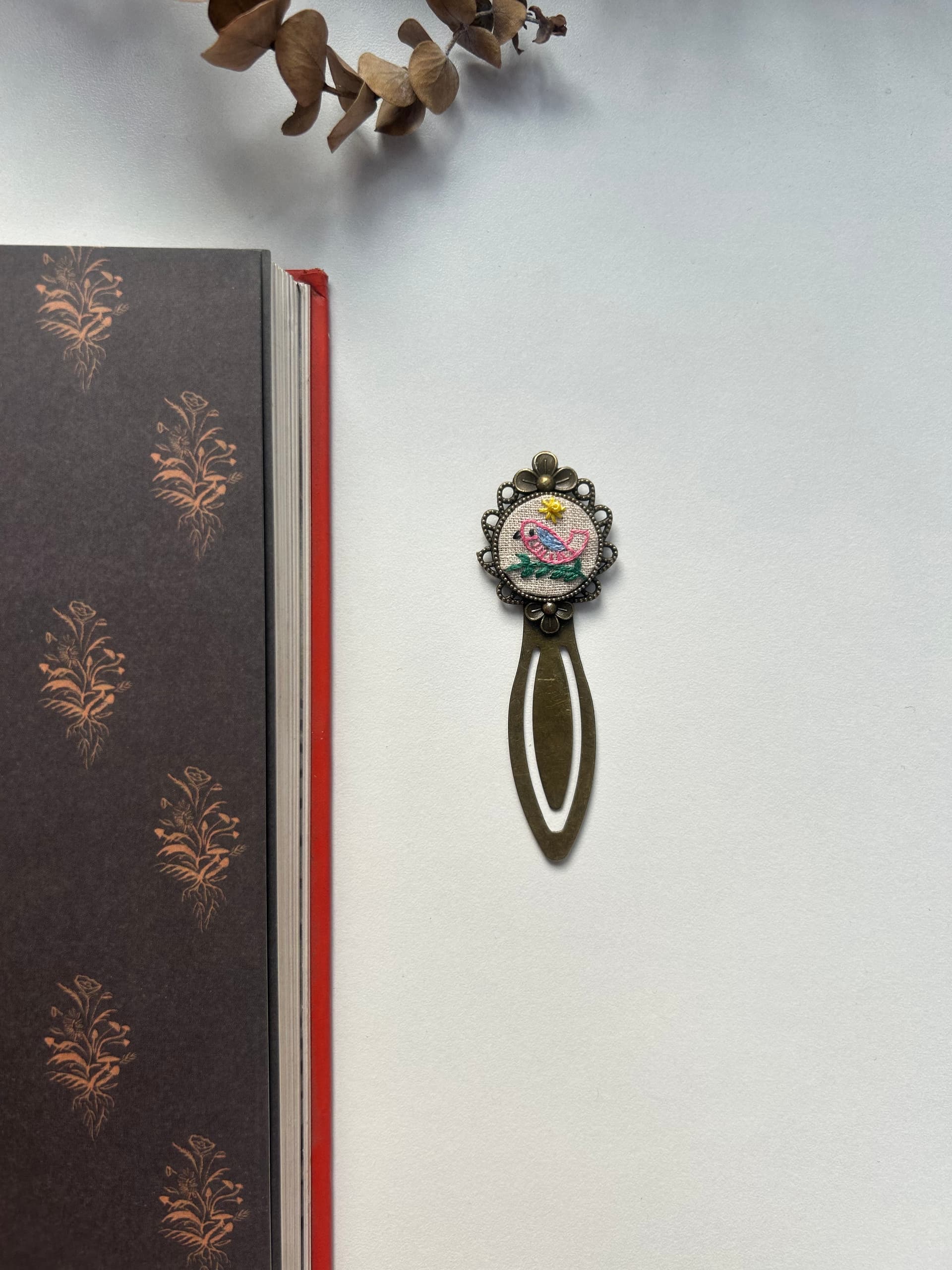 Bird on branch bookmark