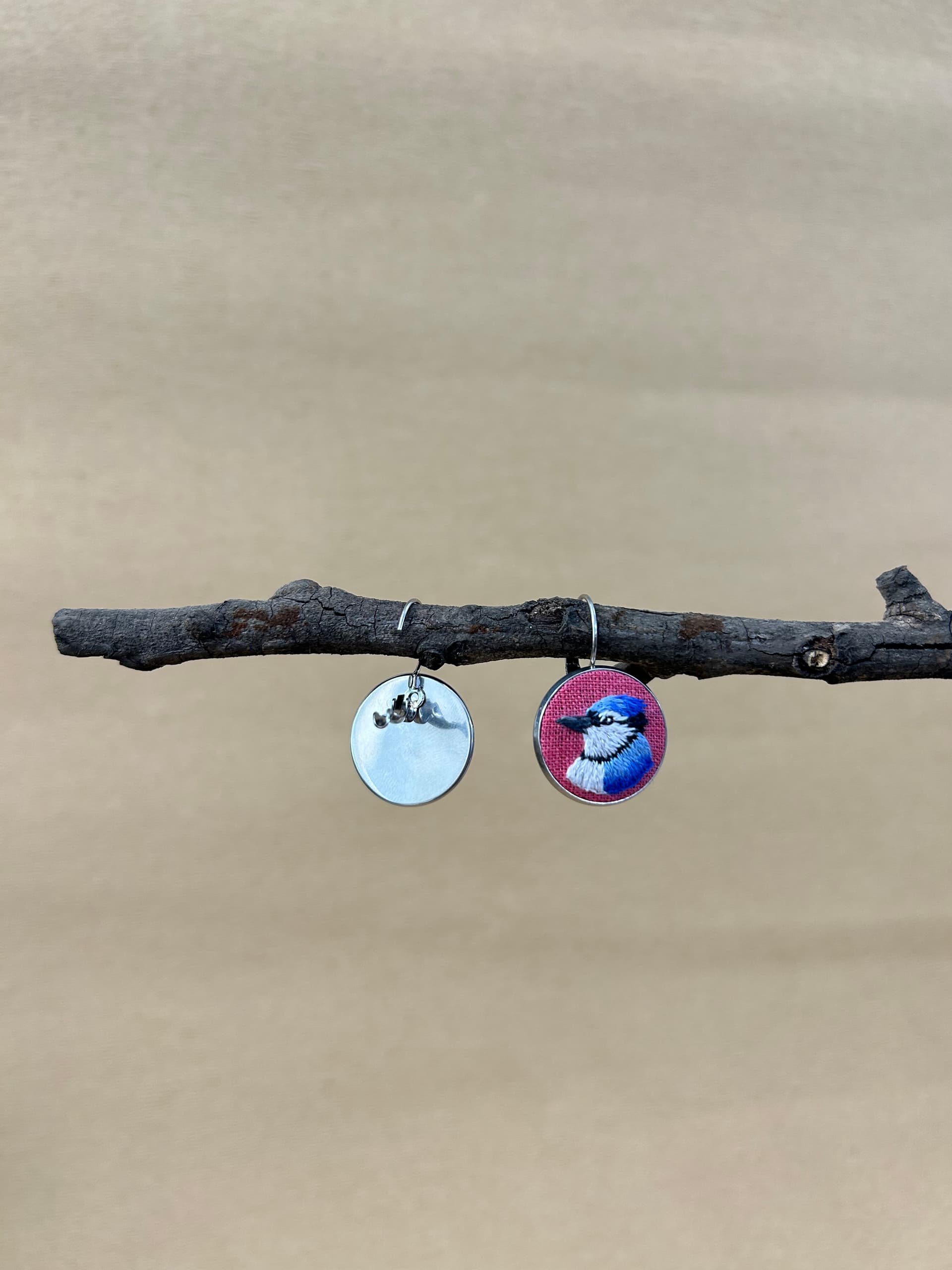 Blue Jay Earrings view 3