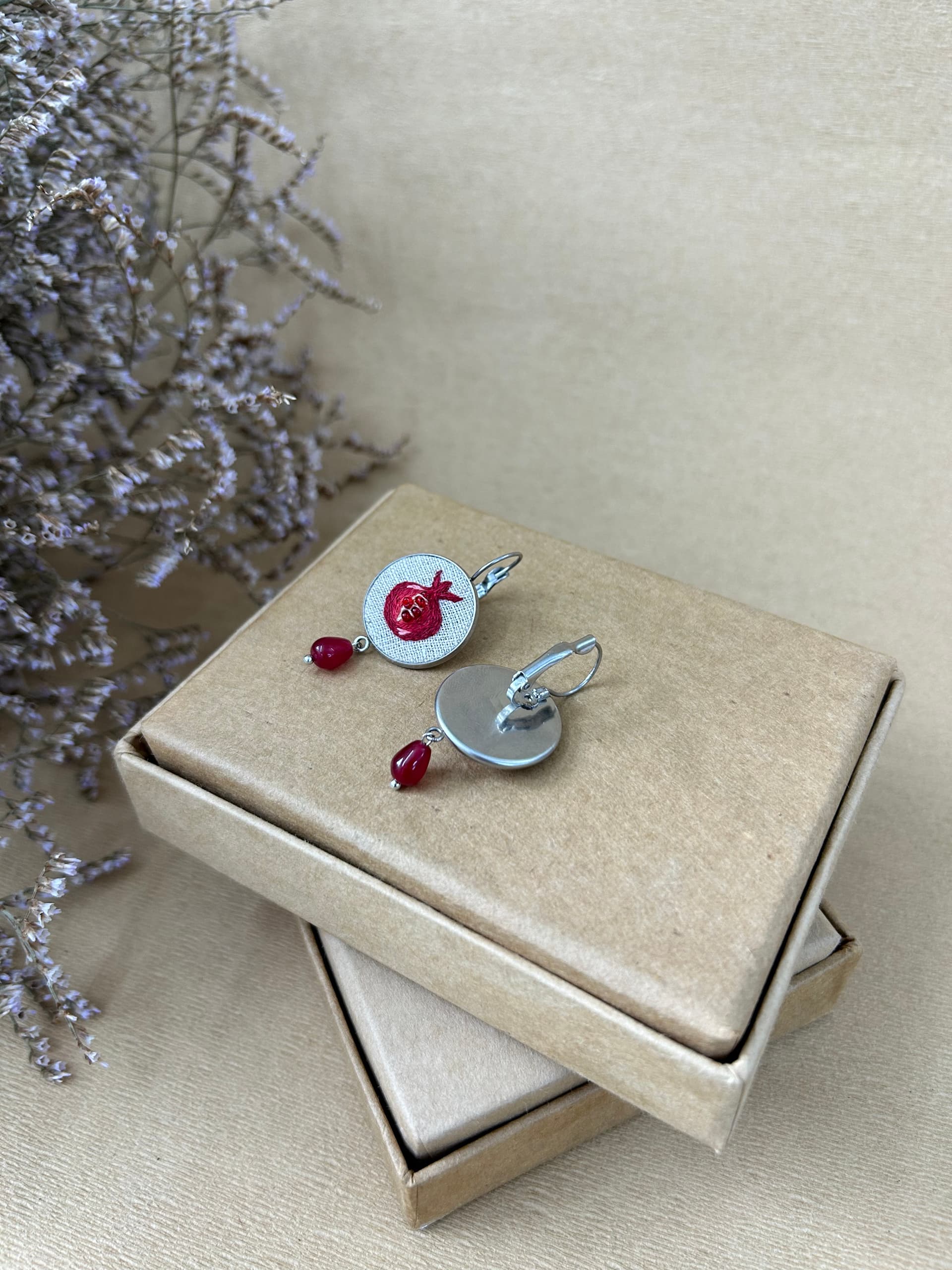 Pomegranate Earrings  view 3