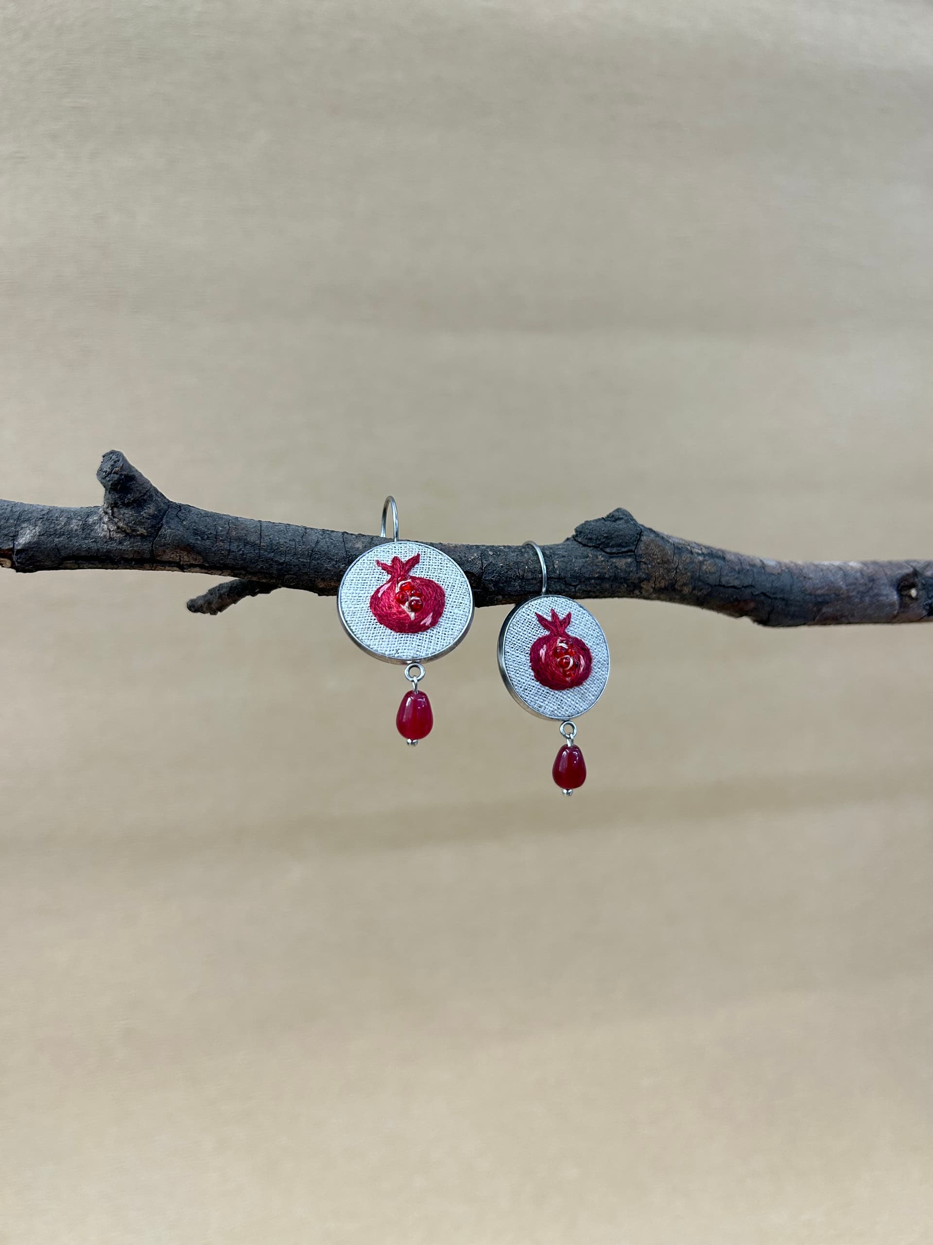 Pomegranate Earrings  view 2