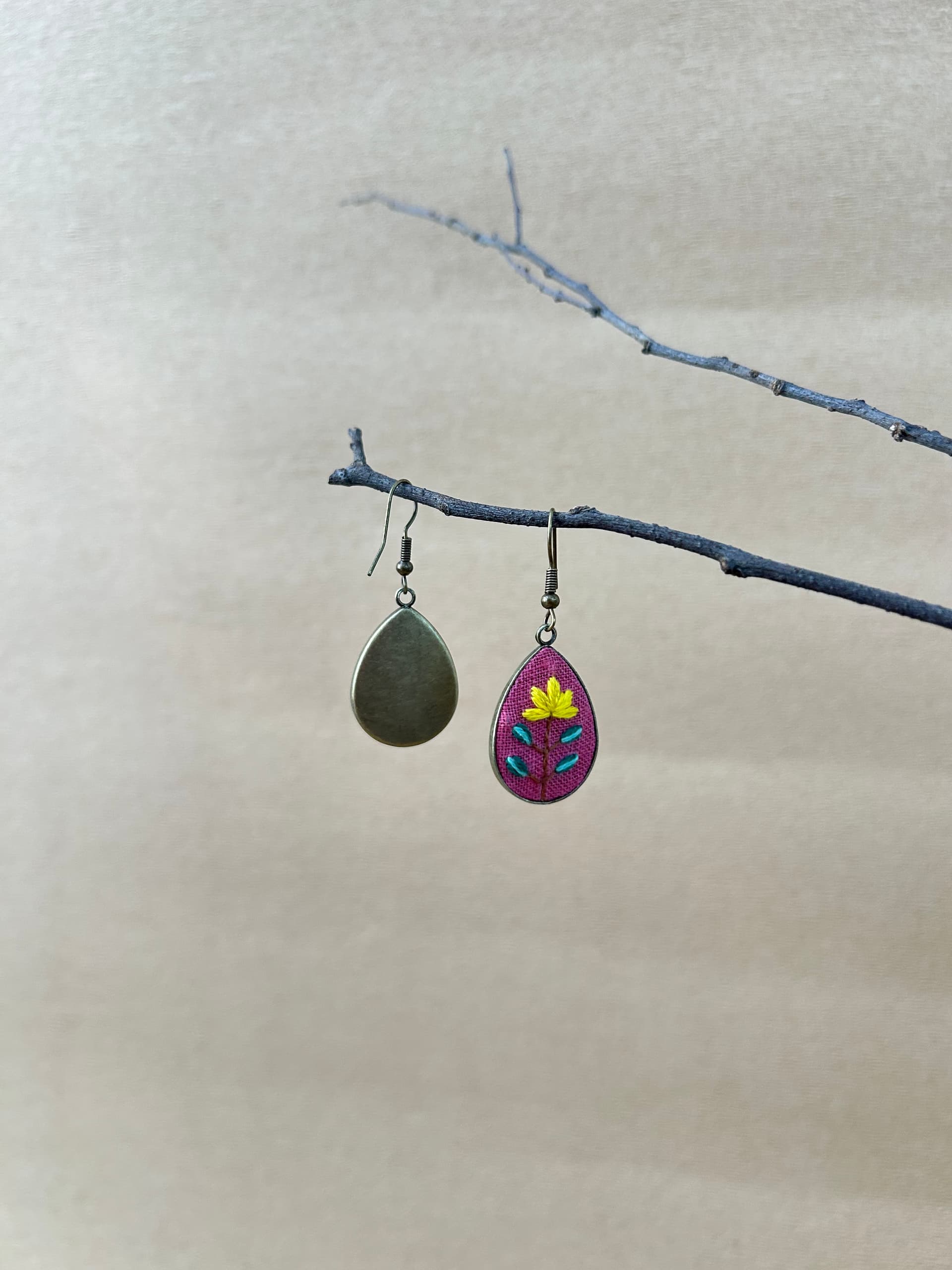 Lotus drop earrings  view 2
