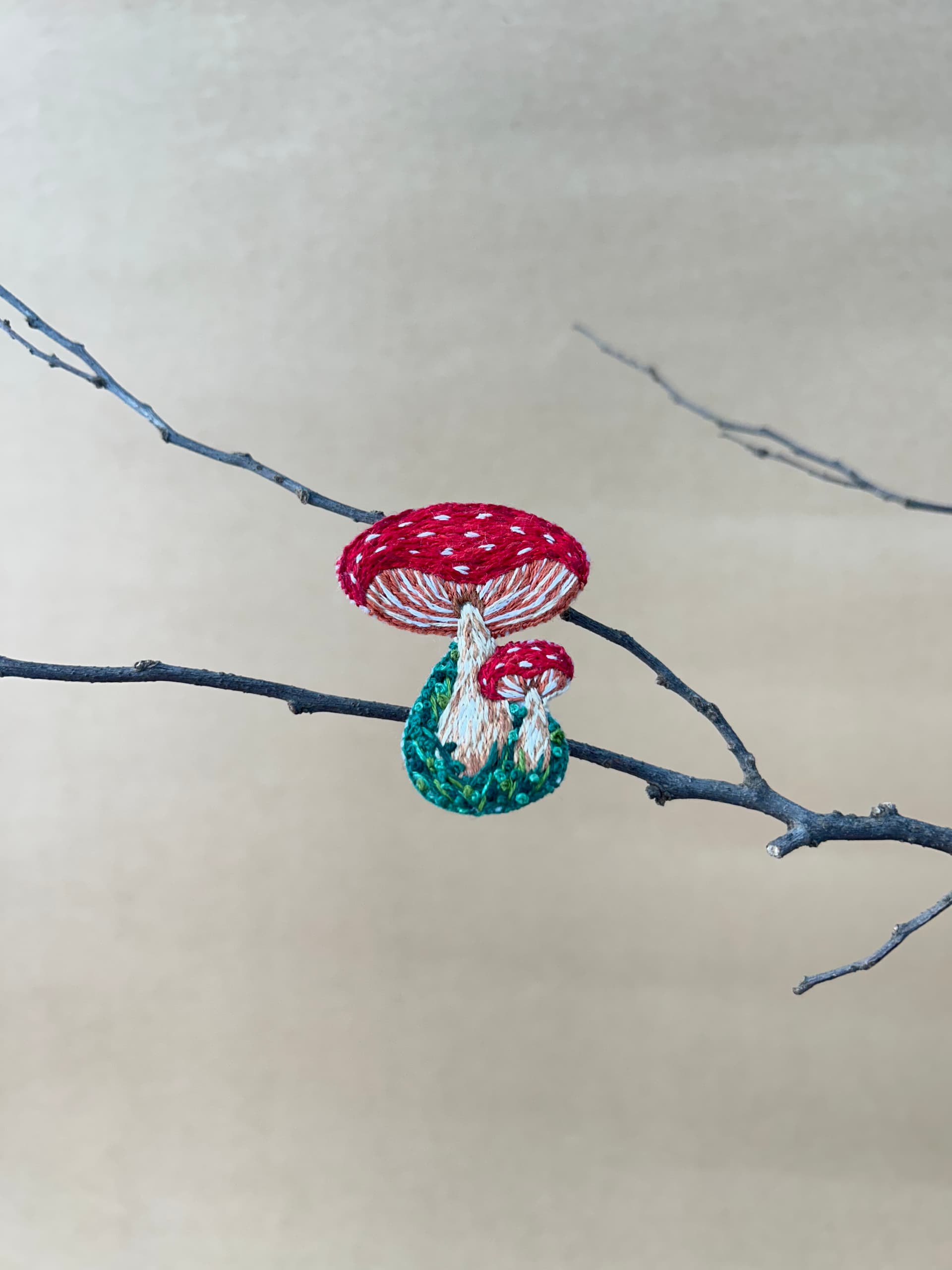 Mushroom Brooch pin 🍄 view 4