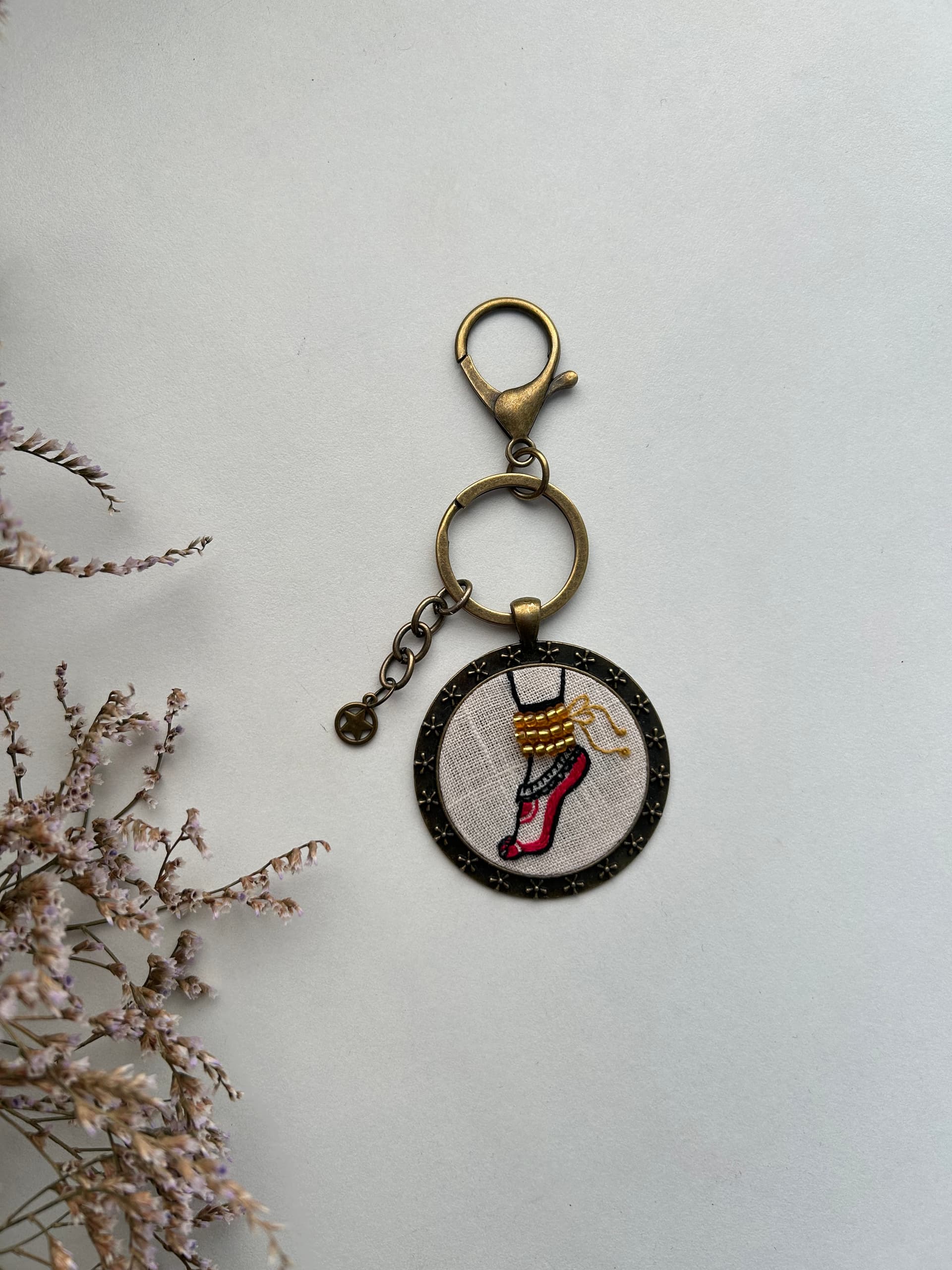 Kathak Ghungroo Embroidered Keychain/Charm view 3