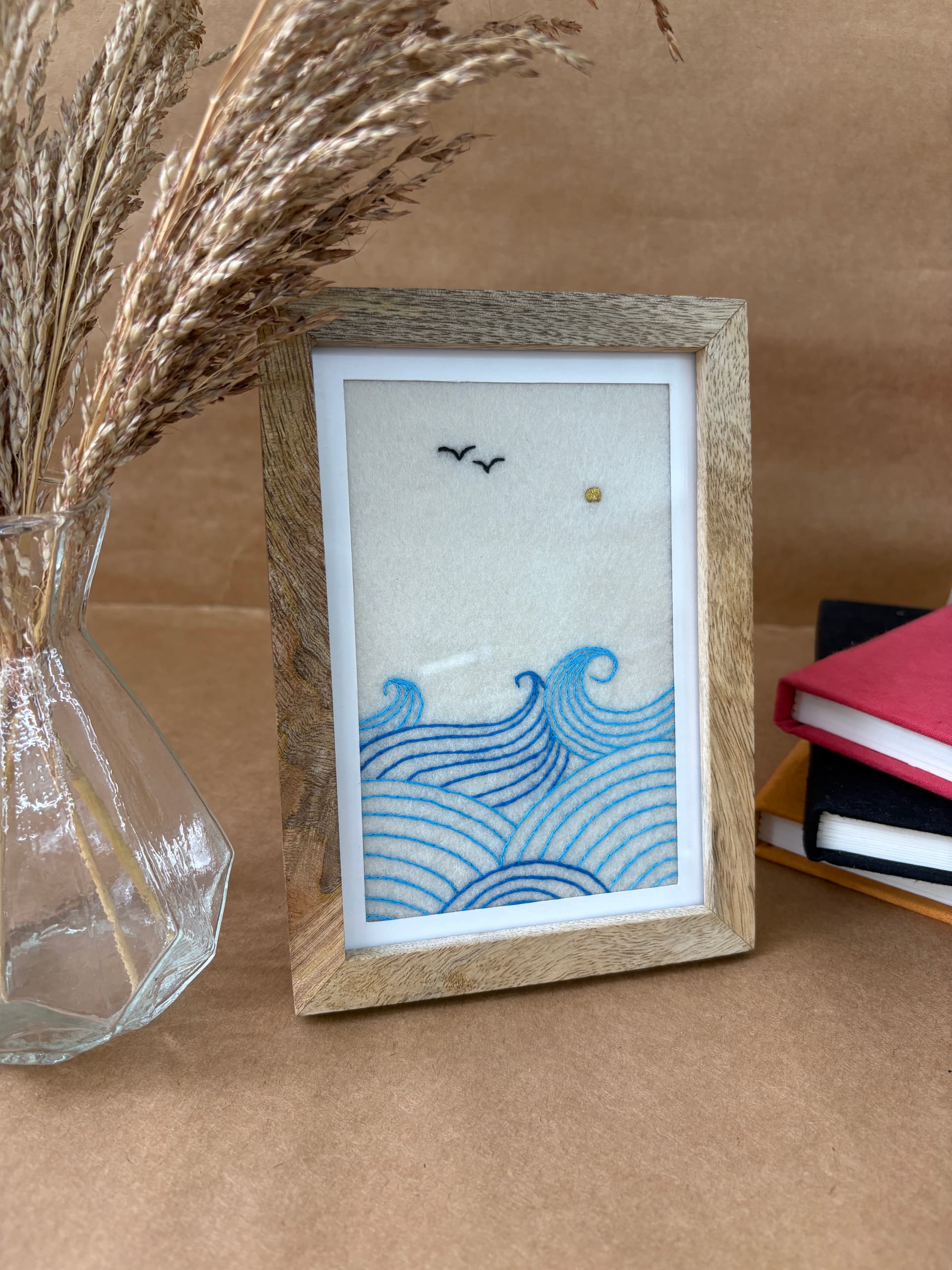 Waves Embroidery frame view 1