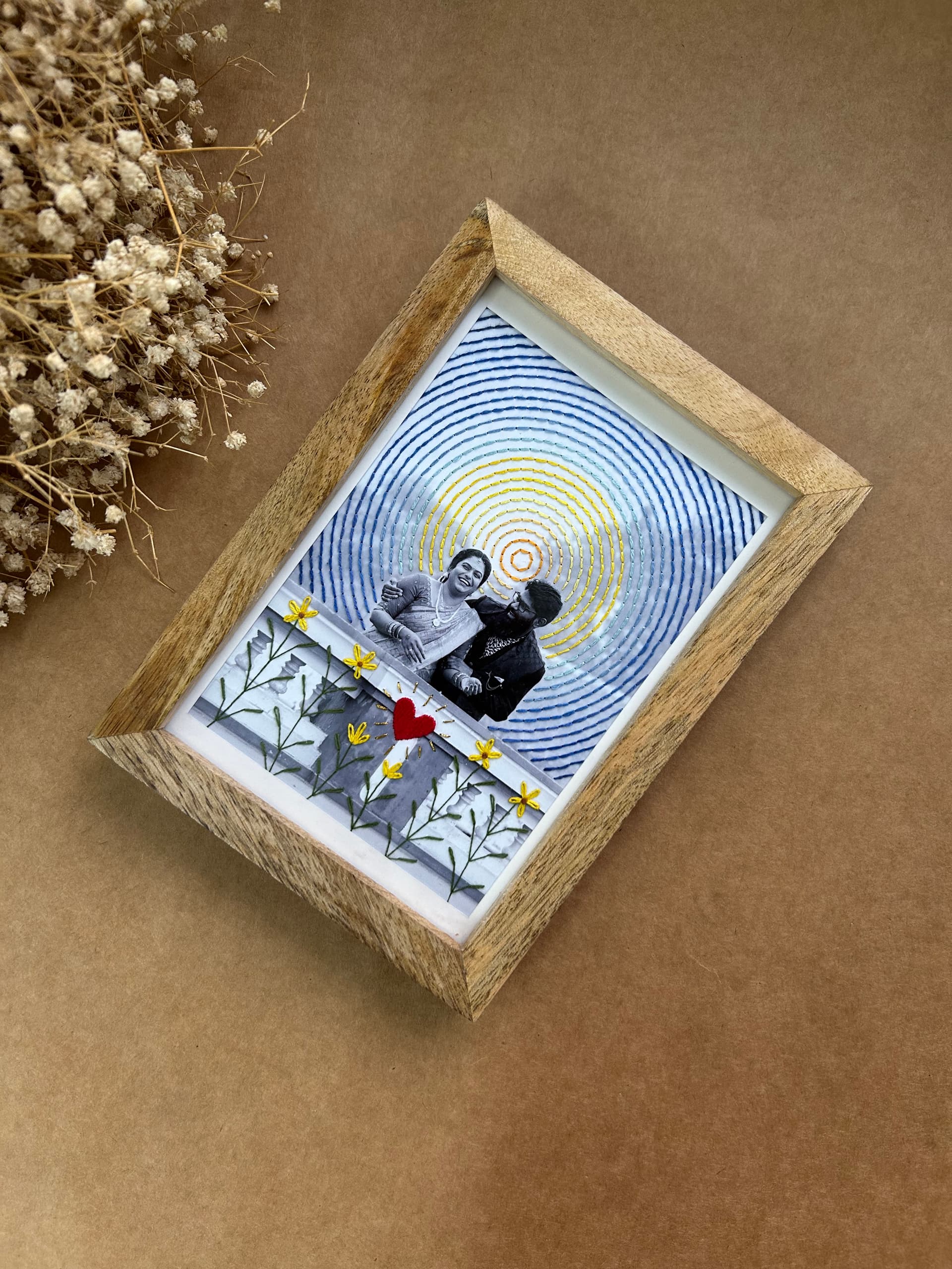Starry Night Embroidered Photograph view 3